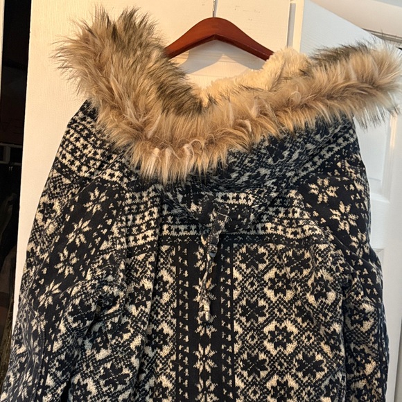 Denim & Supply Ralph Lauren Black and Cream Puffer Coat - Picture 9 of 11